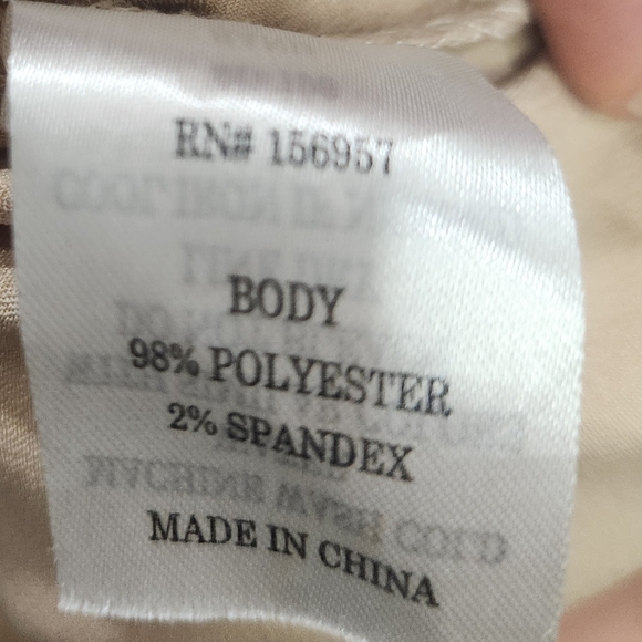 Wuko Gals~ Satin like long sleeve pearl buttons down, sand midi dress, Sz XS - Picture 12 of 13